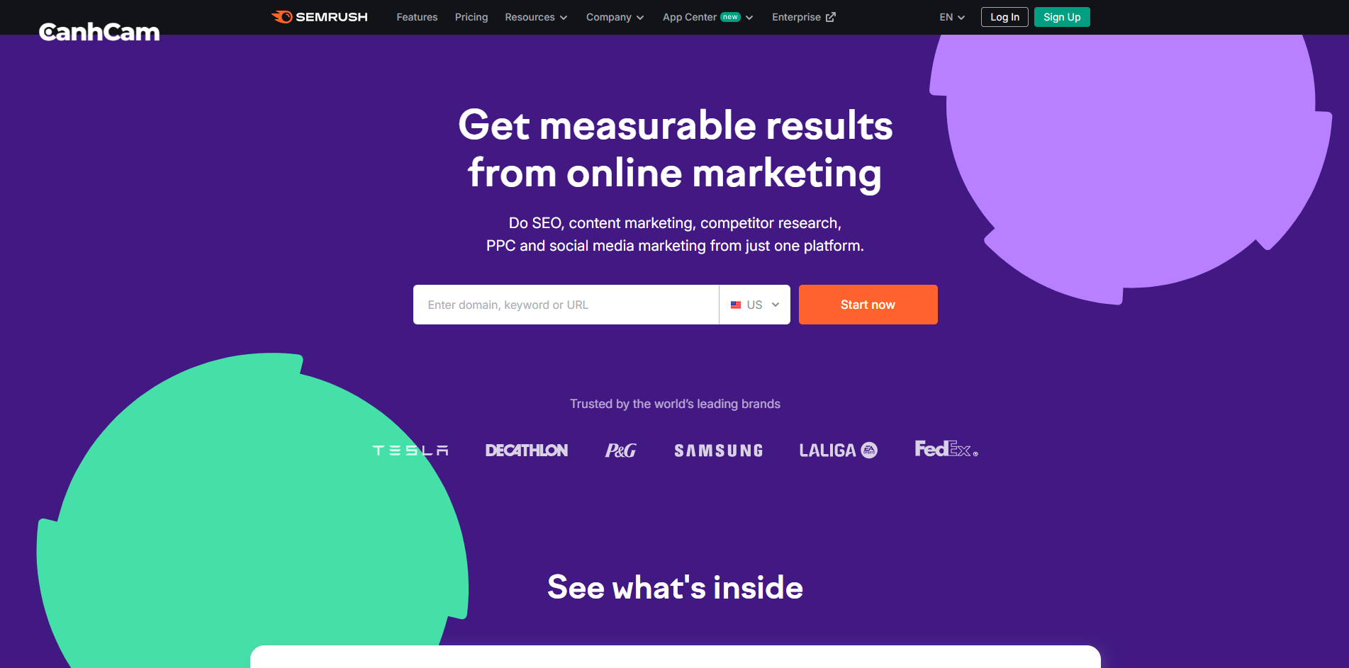 Semrush Theo dõi thứ hạng hiệu suất SEO