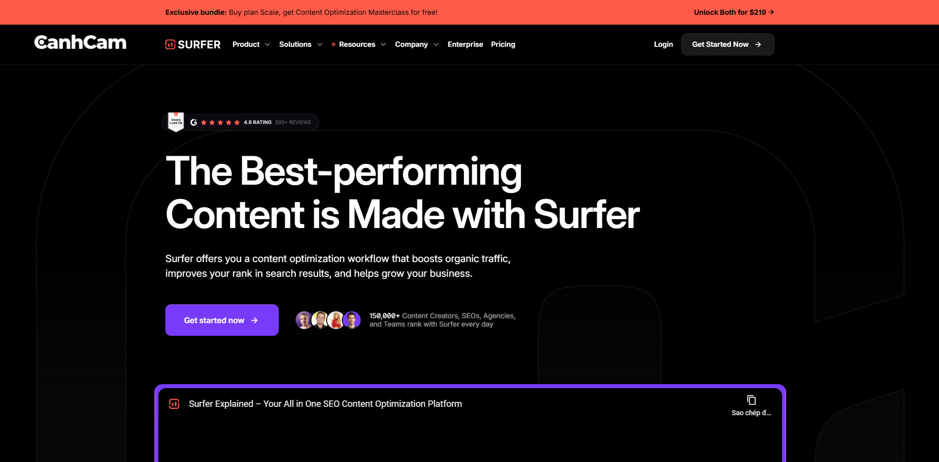 Surfer Công cụ SEO sở hữu AI mạnh mẽ