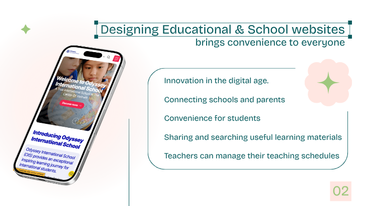 Designing school websites brings convenience to everyone
