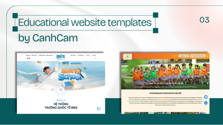 Educational website templates by CanhCam