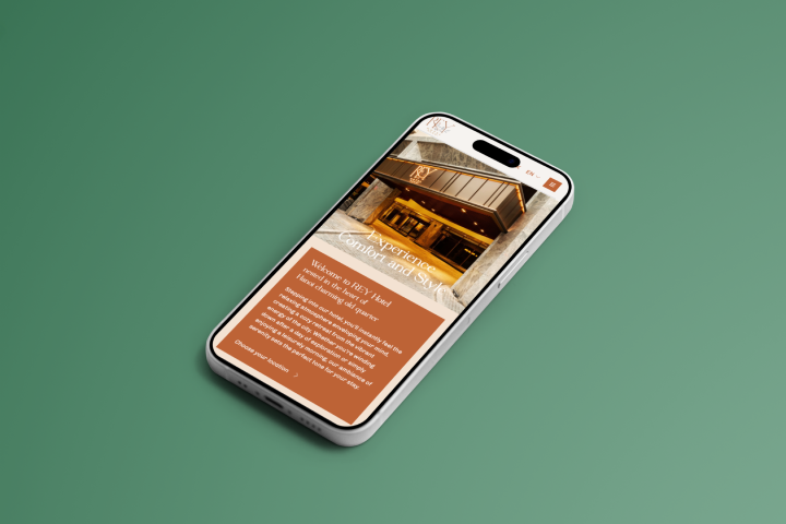 Hotel Website Design Template Mockup