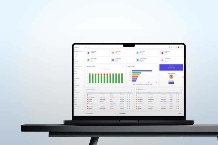 Professional HR Management Website Design mockup
