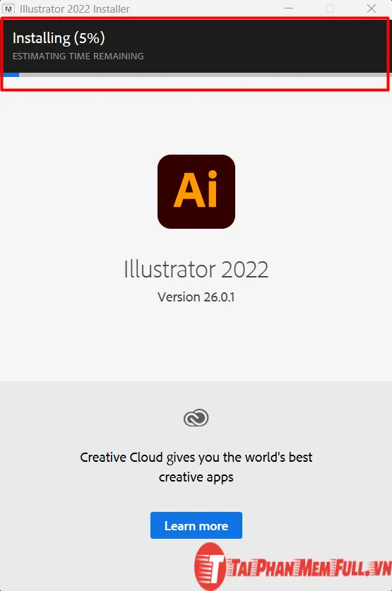 Tiếp tục bước 3 quá trình cài đặt Adobe Illustrator 2022 Full Crack