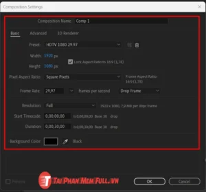 Hướng dẫn cơ bản sử dụng Adobe After Effects 2022