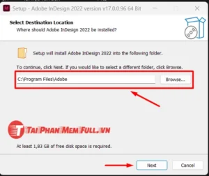 Bước 2 của quá trình cài đặt Adobe InDesign CC 2022 Full Crackwidth=