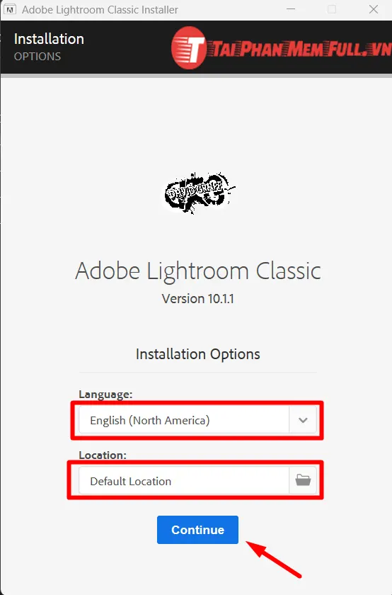 Bước 3 quá trình cài đặt Adobe Lightroom Classic full crack