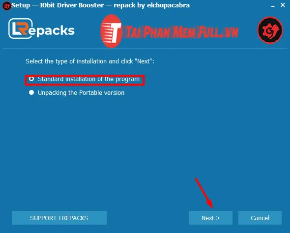 Bước 3 quá trình cài đặt phần mềm dò Driver Booster Pro Full Crack