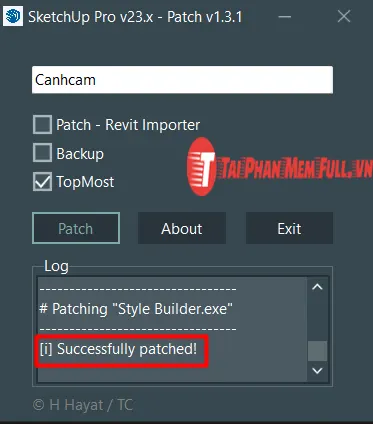Bước 7 quá trình cài đặt sketchup full crack