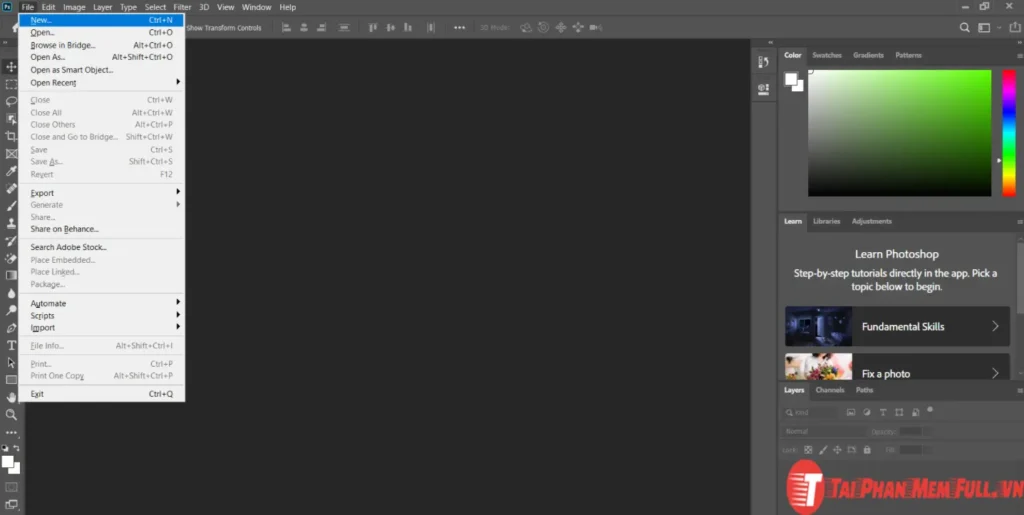 Bước 5 quá trình cài đặt Photoshop 2020