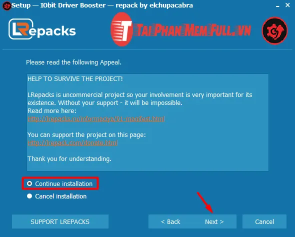 Bước 4 quá trình cài đặt phần mềm dò Driver Booster Pro Full Crack