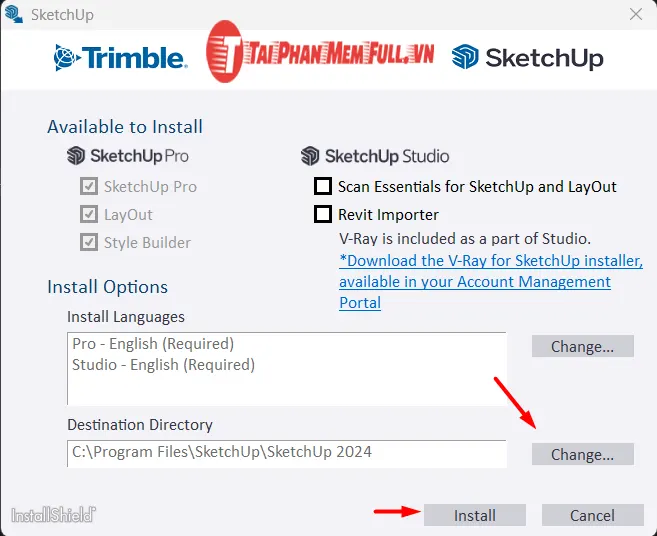 tiếp tục bước 3 quá trình cài đặt sketchup full crack