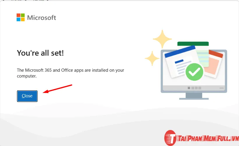 Tiếp tục bước 3 quá trình cài đặt Microsoft Office 2019 Full Crack