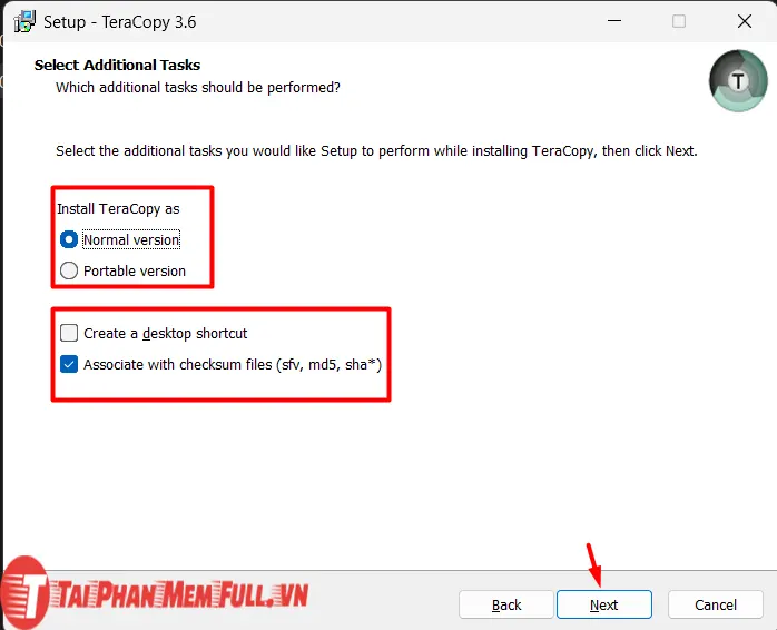 Bước 5 quá trình cài đặt TeraCopy Pro Full Crack, Full Key