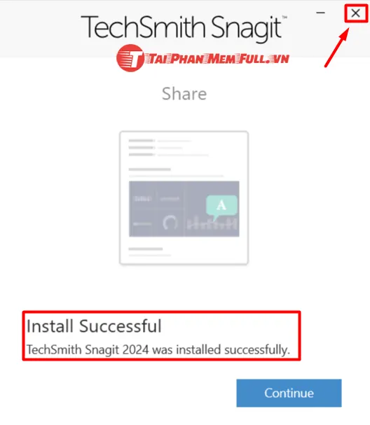 Bước 5 quá trình cài đặt Snagit Crack Full