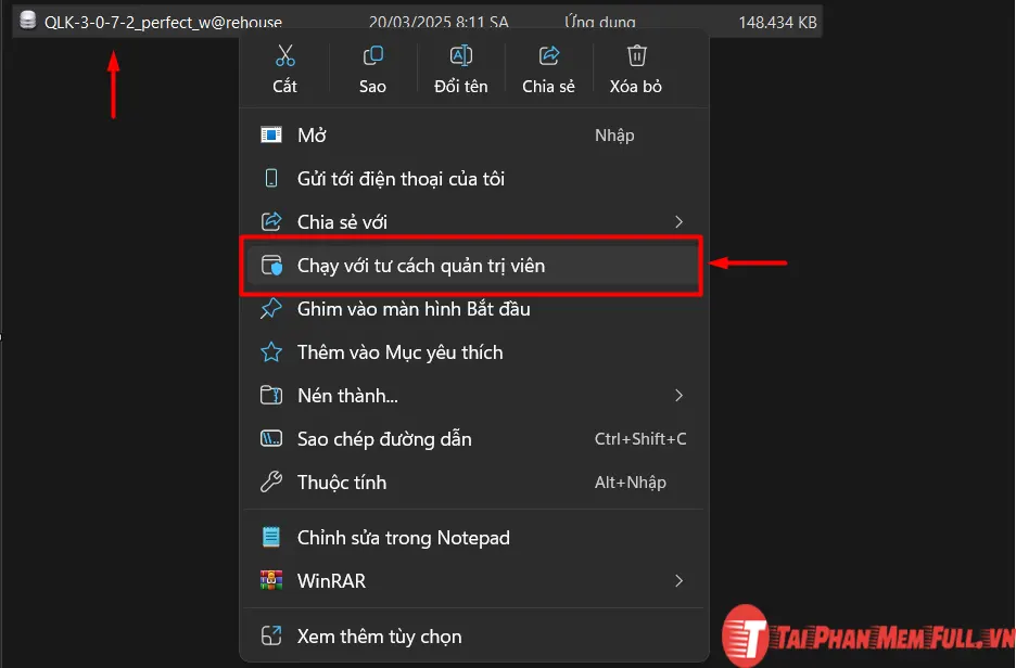 Bước 2 quá trình cài đặt PERFECT WAREHOUSE Full Crack