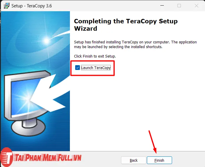 Bước 7 quá trình cài đặt TeraCopy Pro Full Crack, Full Key