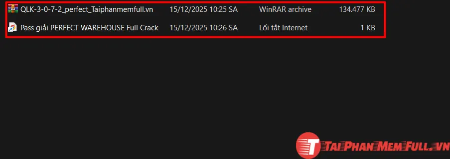 Bước 1 quá trình cài đặt PERFECT WAREHOUSE Full Crack