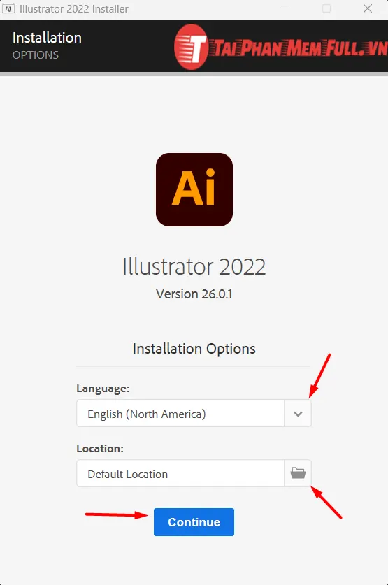 Bước 3 quá trình cài đặt Adobe Illustrator 2022 Full Crack