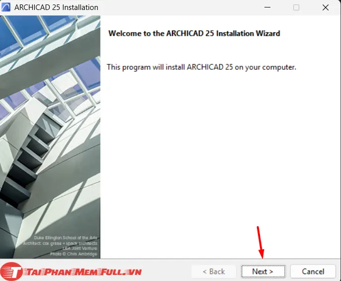 Bước 3: quá trình cài đặt Archicad 25 Full Crack