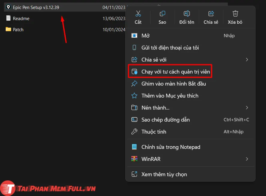 Bước 2: quá trình cài đặt Epic Pen Pro Full