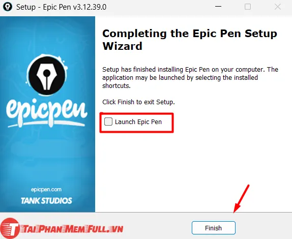 Bước 9: quá trình cài đặt Epic Pen Pro Full