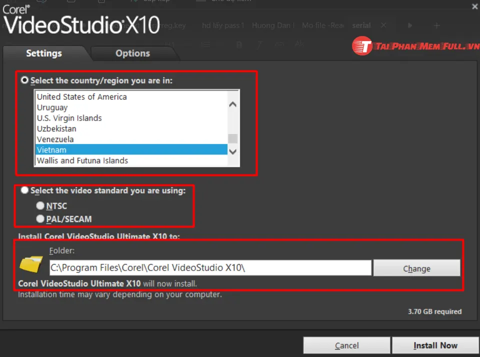 Bước 10 quá trình cài đặt Corel VideoStudio X10