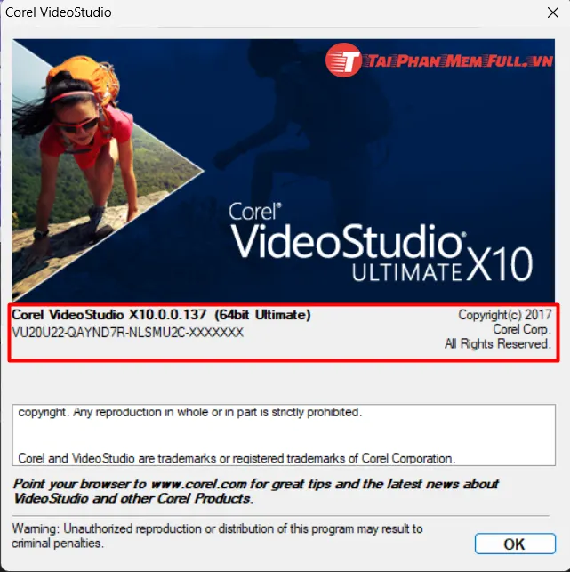 Tiếp tục bước 12 quá trình cài đặt Corel VideoStudio X10