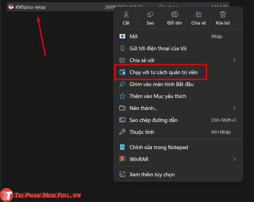 Bước 6 quá trình cài đặt KMSPico Portable