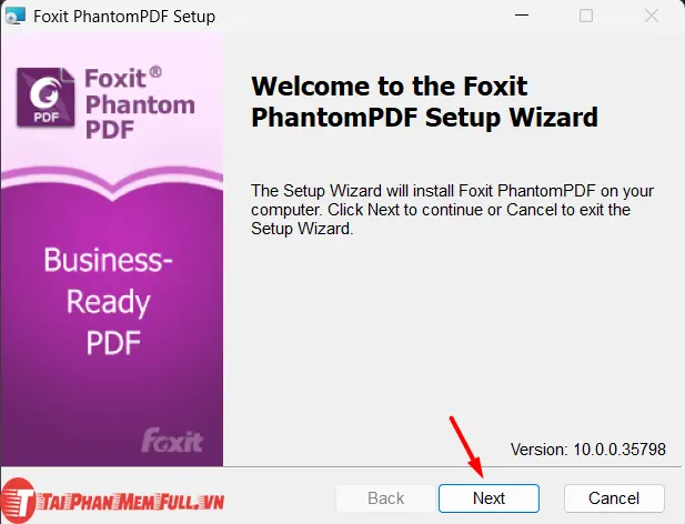 Bước 2: Quá trình cài đặt Foxit PhantomPDF Business Full Crack
