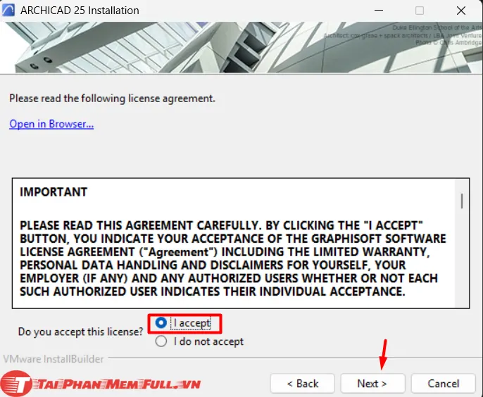 Bước 4: quá trình cài đặt Archicad 25 Full Crack