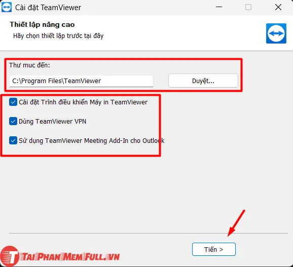 bước 4 quá trình cài đặt TeamViewer miễn phí