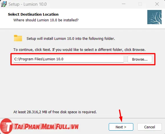 Bước 3 quá trình cài đặt Lumion 10 Full Crack - Phần Mềm Thiết Kế 3D Kiến Trúc