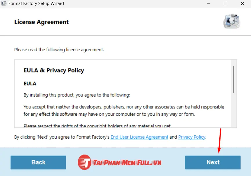 Chọn thư mục lưu trữ