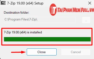Bước 6 quá trình cài đặt 7-Zip Full Crack