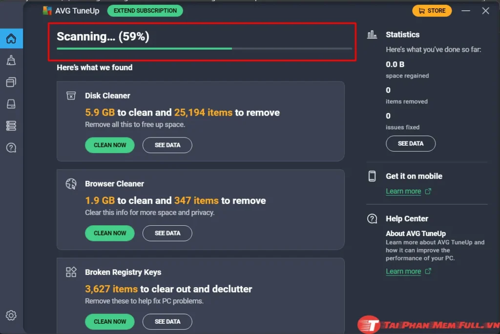 Bước 5 quá trình cài đặt AVG TuneUp Utilities Full