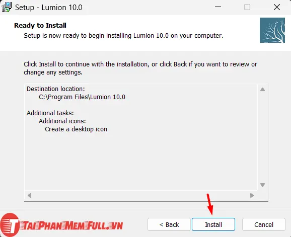 Bước 5 quá trình cài đặt Lumion 10 Full Crack - Phần Mềm Thiết Kế 3D Kiến Trúc