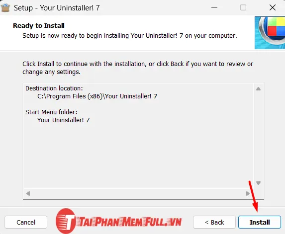 Bước 7 quá trình cài đặt Your Uninstaller Full Crack