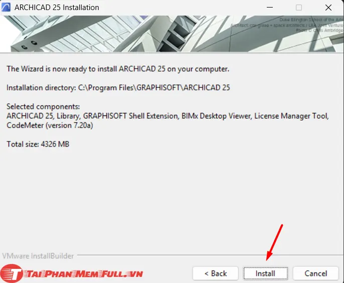 Bước 7: quá trình cài đặt Archicad 25 Full Crack