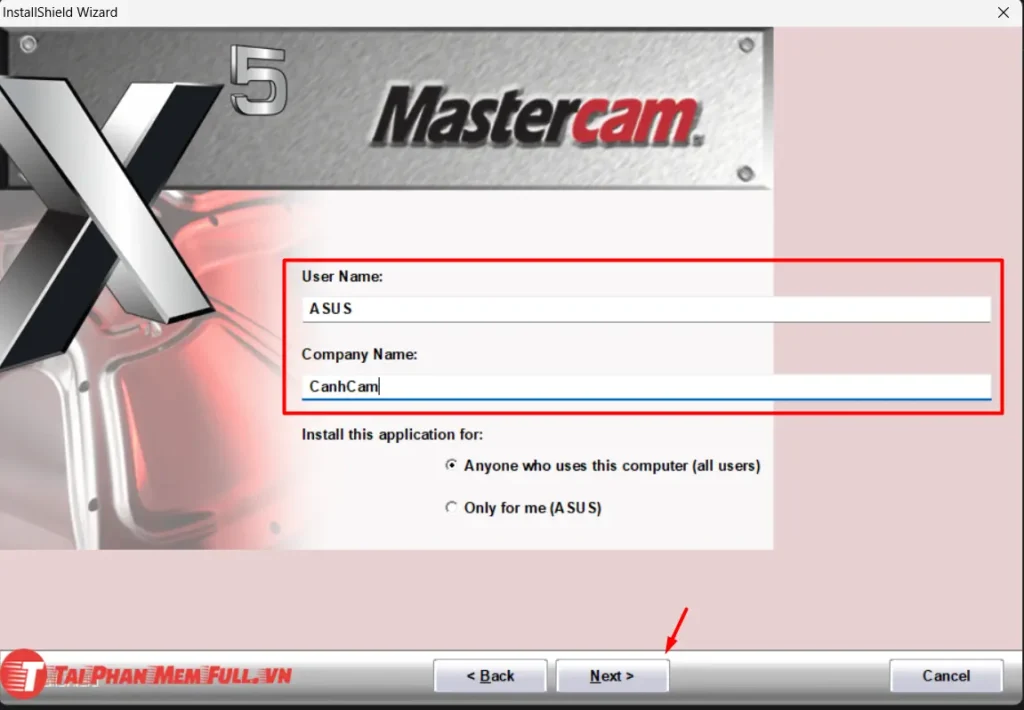 Bước 6 quá trình cài đặt Mastercam x5 Full Crack
