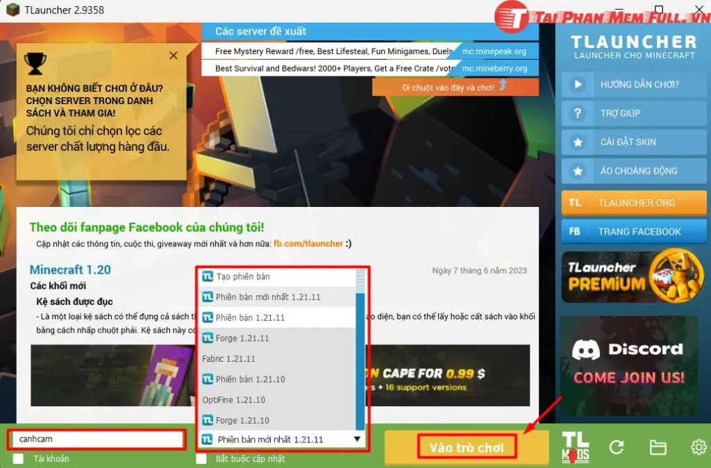 bước 6 quá trình cài đặt minecraft miễn phí 