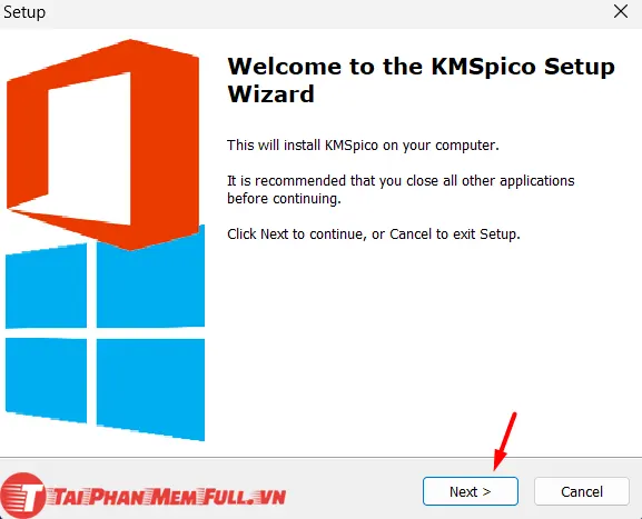 Bước 7 quá trình cài đặt KMSPico Portable
