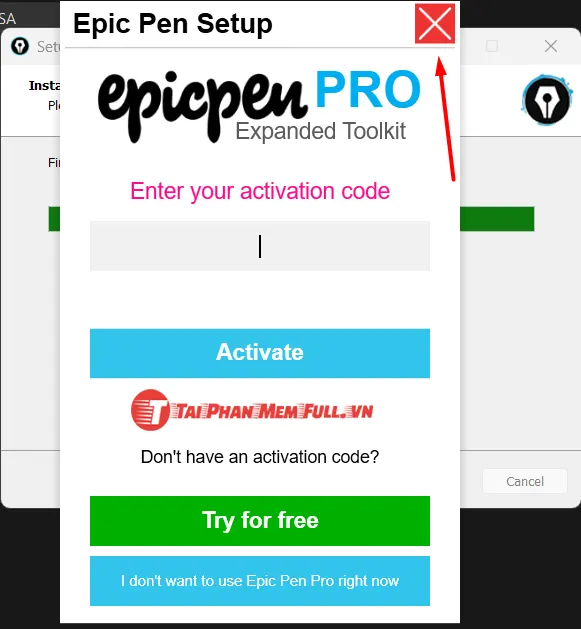 Bước 8: quá trình cài đặt Epic Pen Pro Full