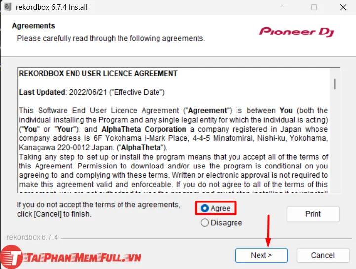 Bước 7: Quá trình cài đặt DJ Rekordbox Pro Full Crack