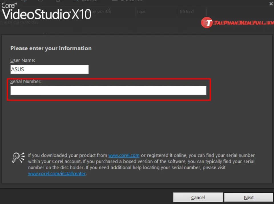 Bước 8 quá trình cài đặt Corel VideoStudio X10