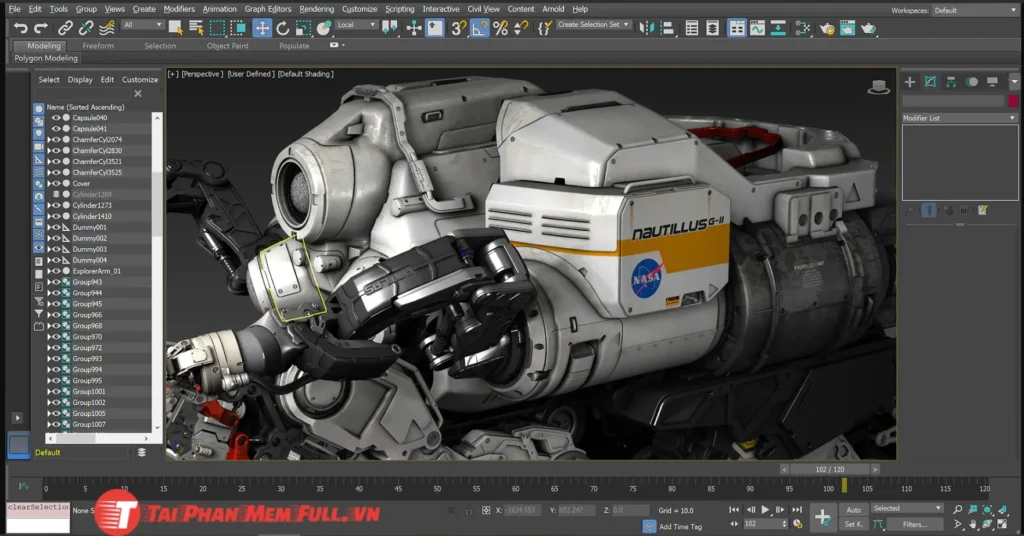 Giao diện phần mềm 3ds Max