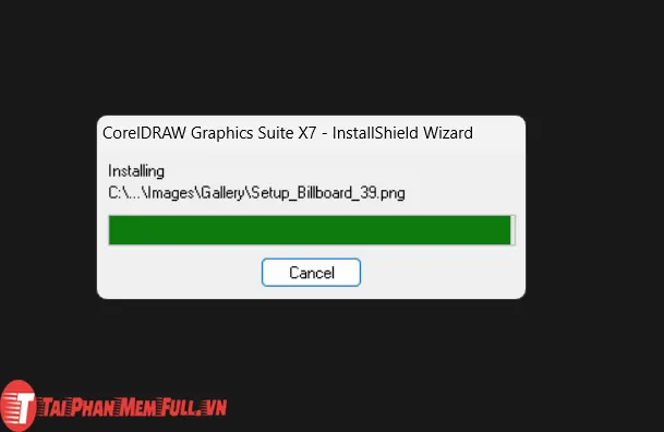 Bước 3 màn hình chờ khởi chạy Corel x7