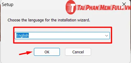 Bước 3 chọn ngôn ngữ cài đặt