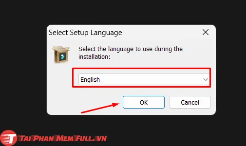 Chọn ngôn ngữ cài đặt filmora 9