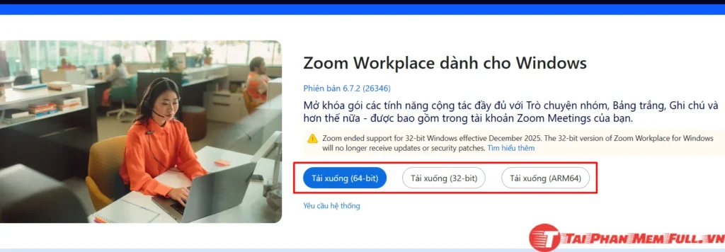 Bước 1: quá trình cài đặt Zoom miễn phí