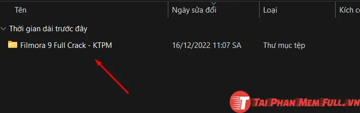 Mở thư mục cài đặt sau khi tải filmora 9 miễn phí